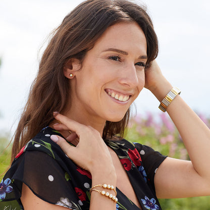 Armband vergoldet mit 3 Zirkonia-Steinen