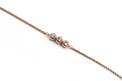 Magnetarmband mit 3 Steinen rose