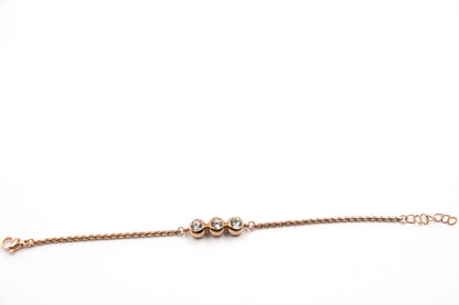 Armband in rosé mit 3 Zirkonia-Steinen