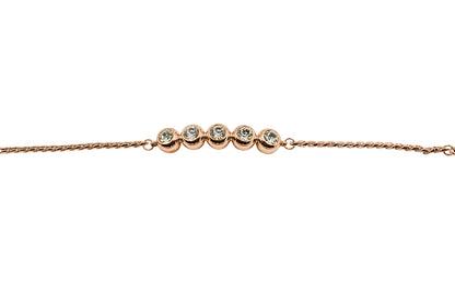 Magnetarmband mit 5 Steinen rose