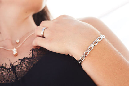 Magnetarmband mit Steinen rose