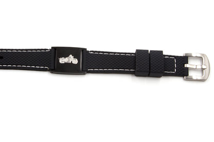 Magnet - Lederarmband Biker schwarz