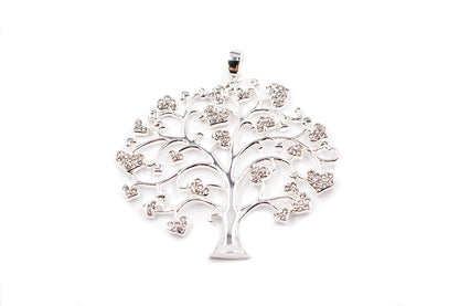 Magnet - Anhänger Baum silber