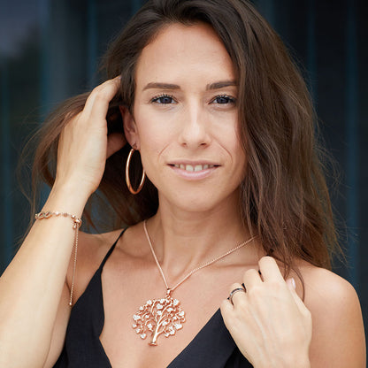 Magnetarmband Acht mit Steinen rose