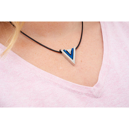 Magnet - Anhänger blau +Lederband