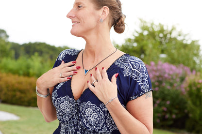 Magnet - Anhänger blau +Lederband