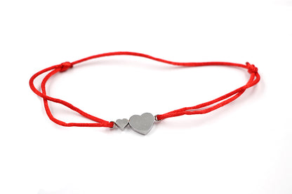 Armband Herz 2 rot mit Magnet