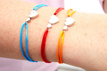 Armband Herz 2 rot mit Magnet