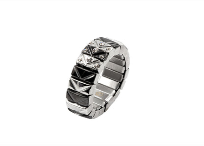 Armband+Ring - Set schwarz