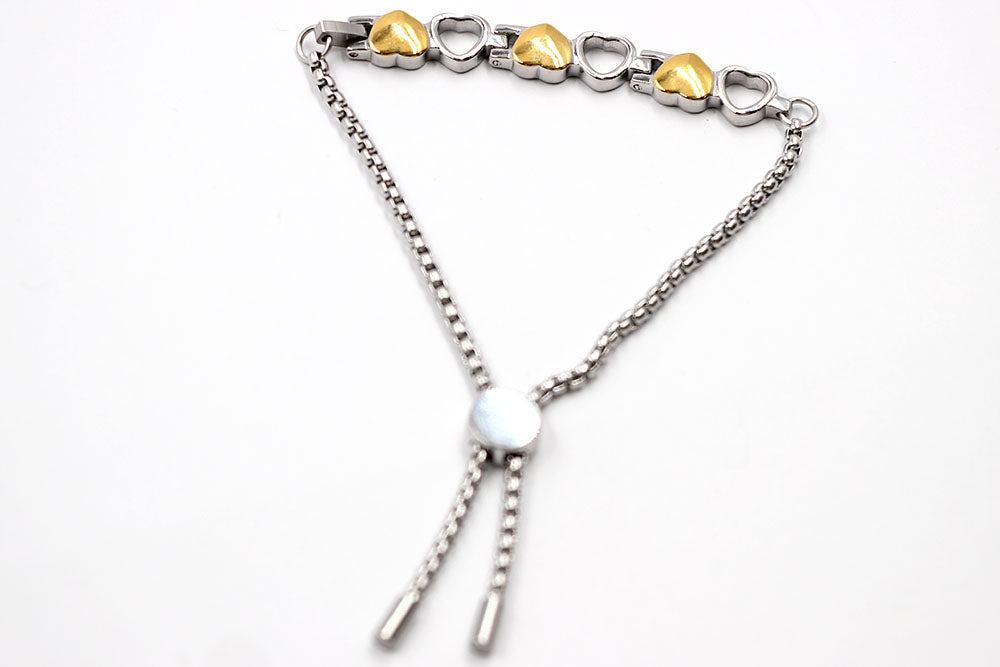 Magnetarmband Herz vergoldet D-0406