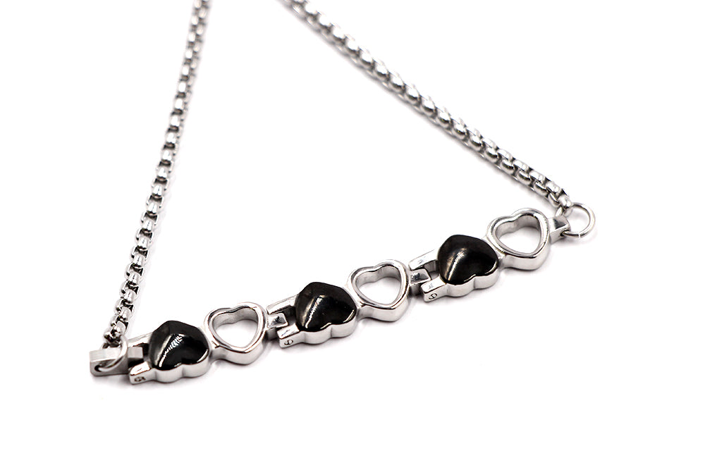 Magnetarmband Herz schwarz D-0407