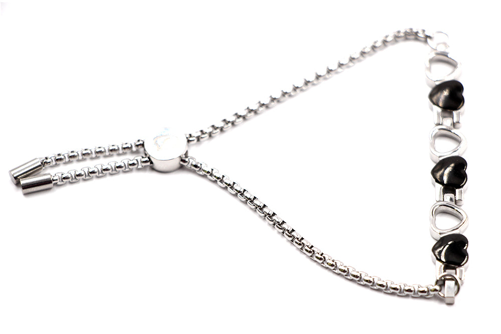 Magnetarmband Herz schwarz D-0407