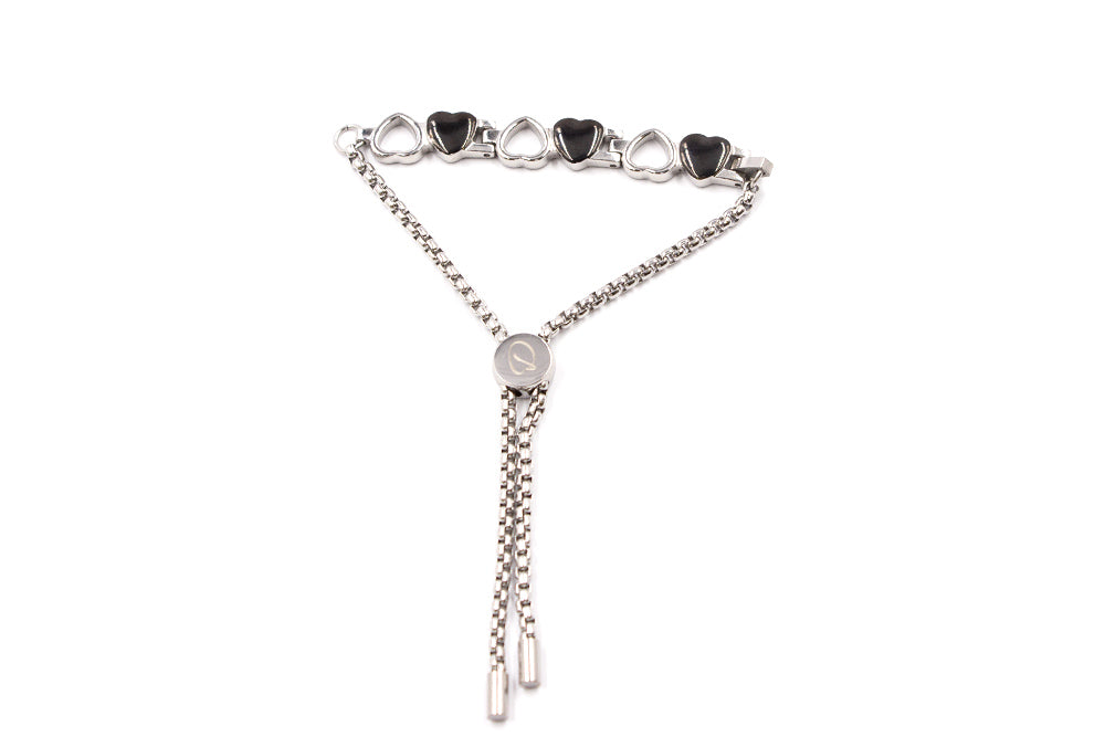 Magnetarmband Herz schwarz D-0407