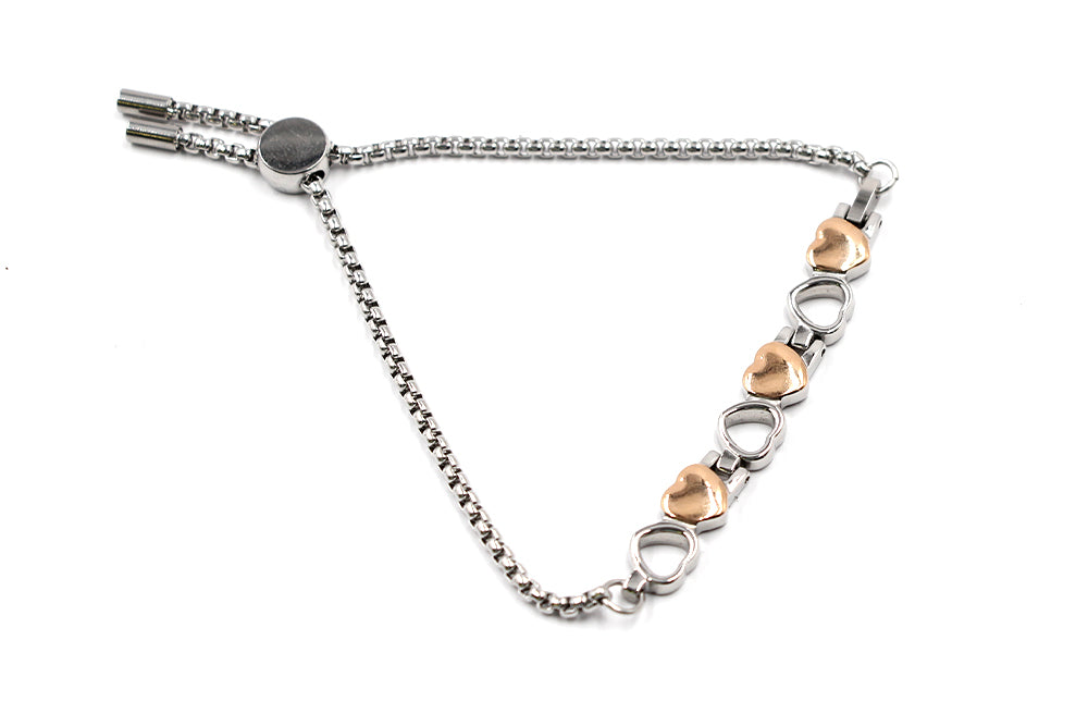 Magnetarmband mit Herz rose D-0408