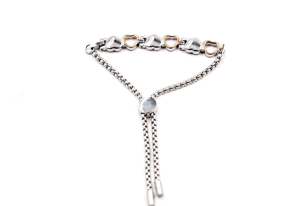 Magnetarmband mit Herz rose D-0408
