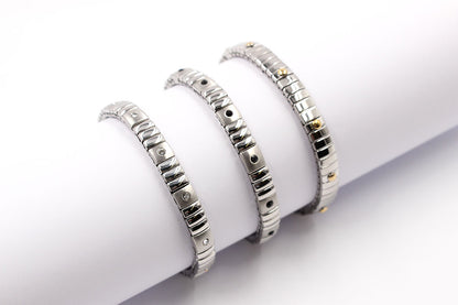 Magnetarmband Flexi weiße Steinen