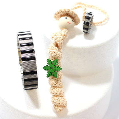 Armband+Ring - Set schwarz