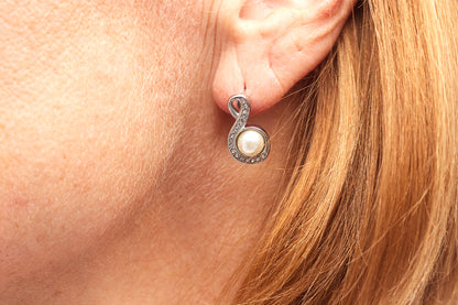Magnet - Ohrstecker mit Perle