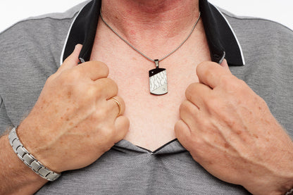 Magnet - Herrenanhänger mit Stein + Kette