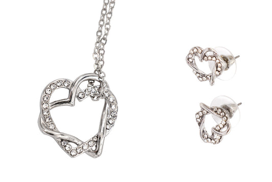 Anhänger mit Kette + Ohrstecker