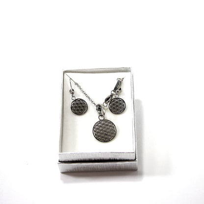 Anhänger Lebensblume silber 2