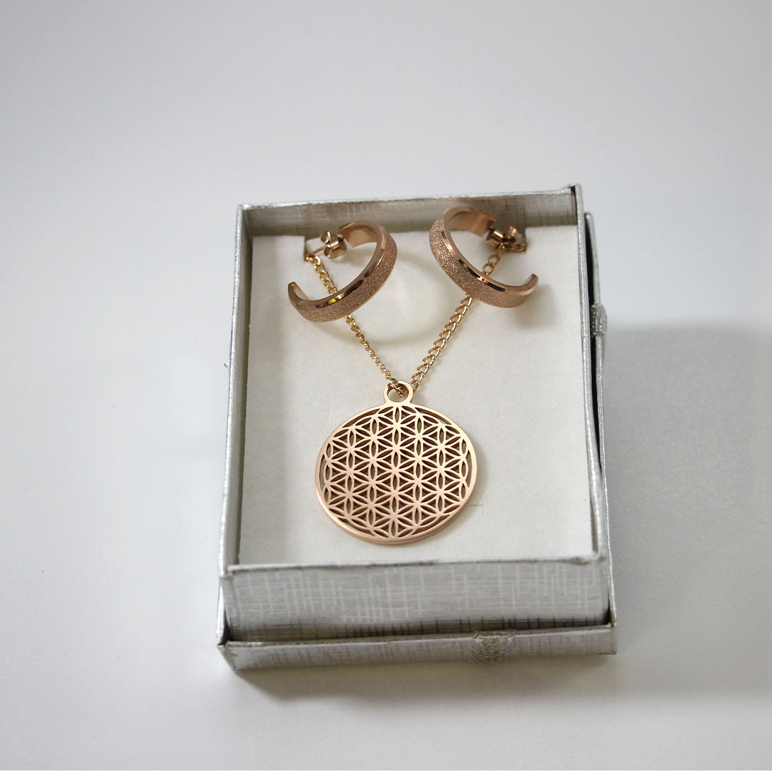 Anhänger Lebensblume rose 4