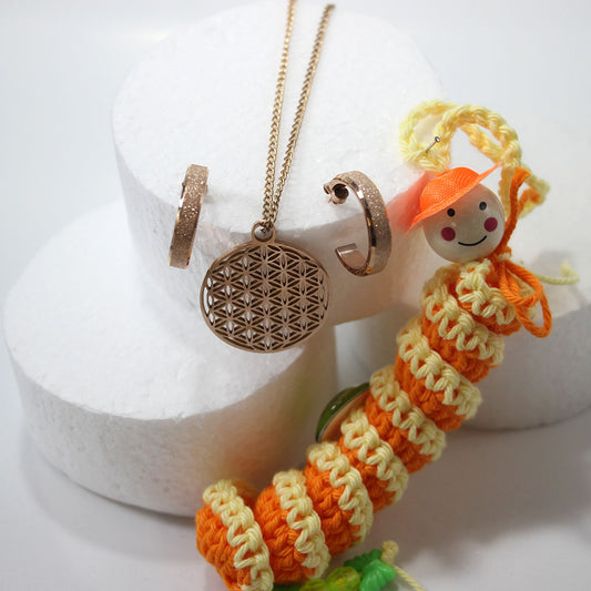 Anhänger Lebensblume rose 4