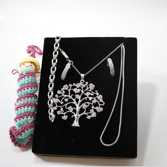 Lebensbaum Set silber